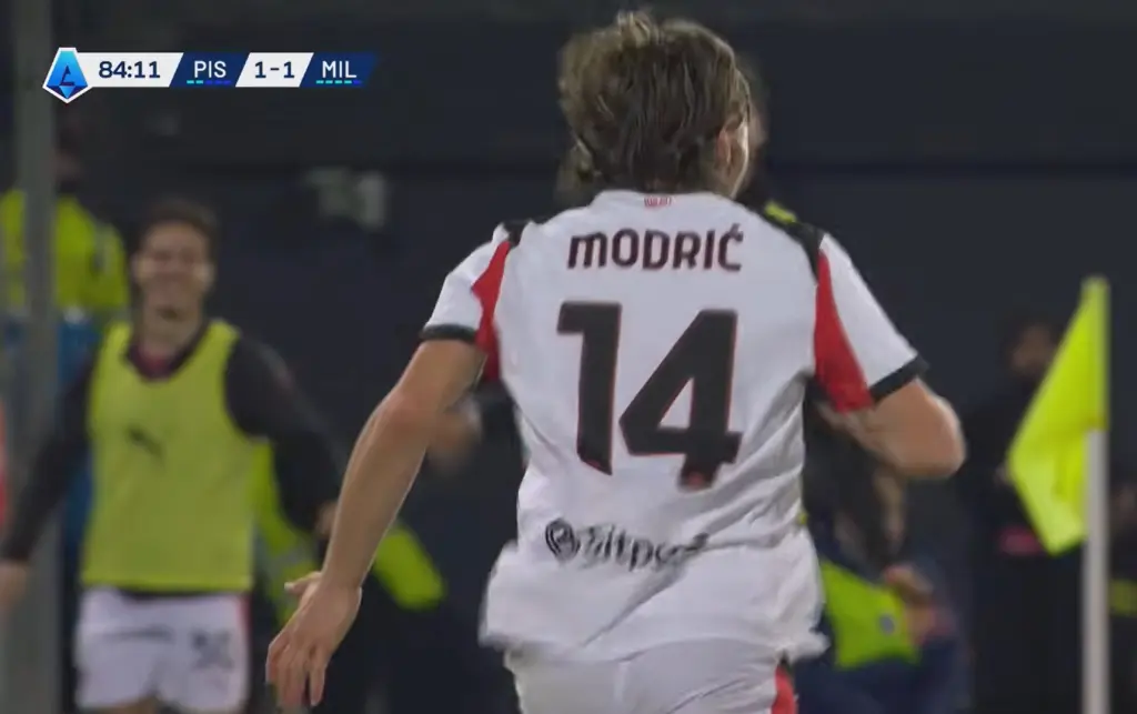 Modrić slavi gol Milana