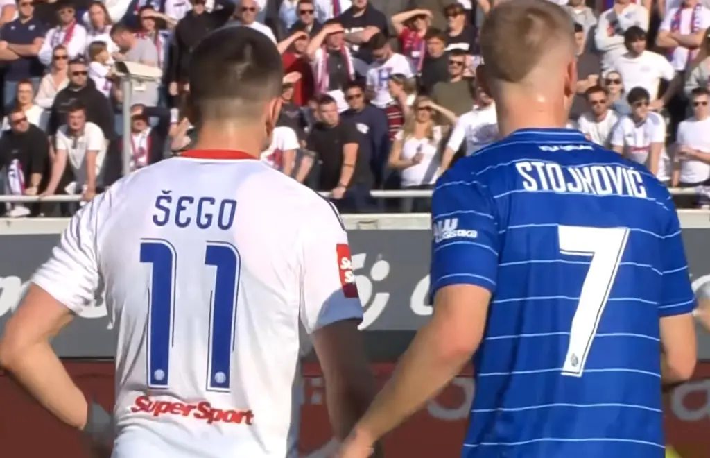 Michele Šego (Hajduk) i Luka Stojković (Dinamo)