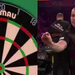 Boris Krčmar gađa pikado ploču primijenjujući pikado pravila