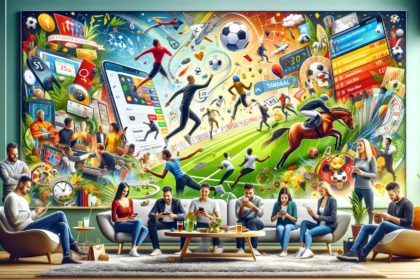 Skupina ljudi prakticira mobilno klađenje (Kako se kladiti preko mobitela)