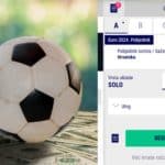 Ilustracija kladioničarskog listića na kojem je samo jedan događaj (Klađenje na jedan par)