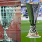 Lijevo je trofej namijenjen Kupu pobjednika kupova (Što je bio Kup pobjednika kupova)