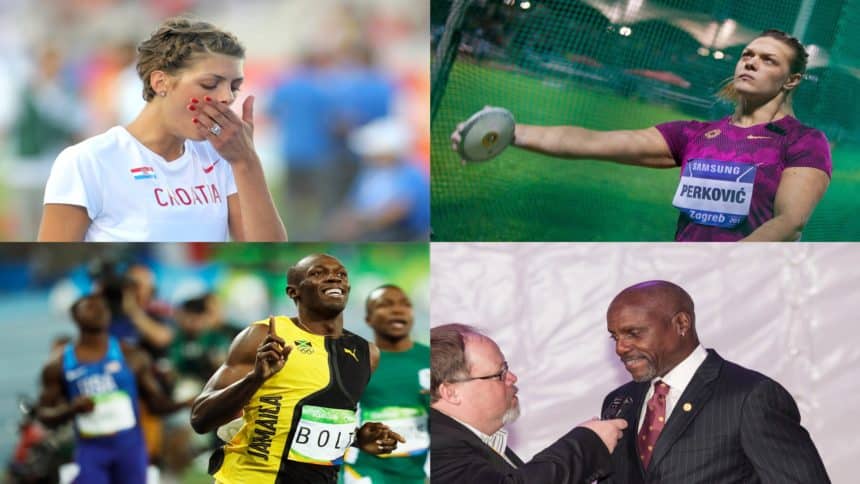 Blanka Vlašić, Sandra Perković, Usain Bolt i Carl Lewis (Povijest atletike)