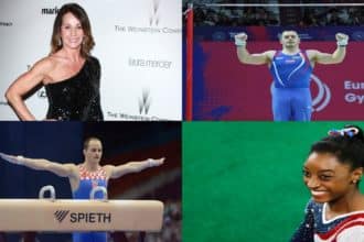 Nadia Comaneci, Tin Srbić, Filip Ude i Simone Biles (Povijest gimnastike)