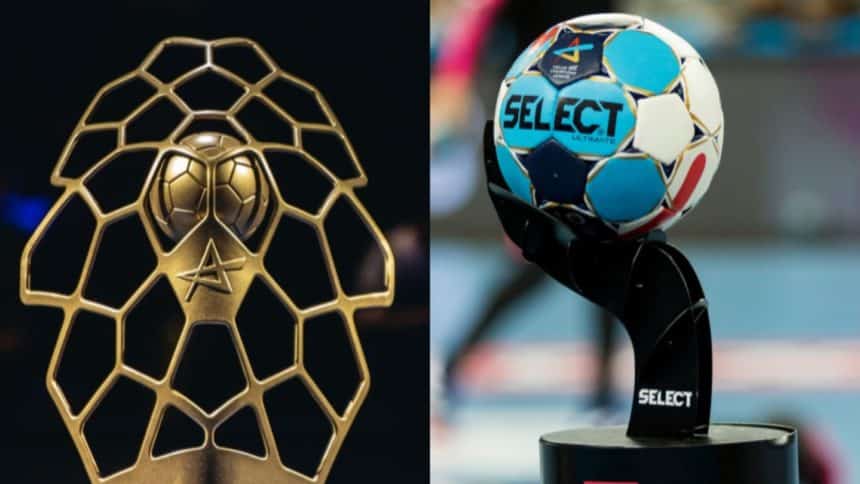 rukometna liga prvaka lopta i trofej